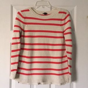 Talbots coral striped sweater size medium petite